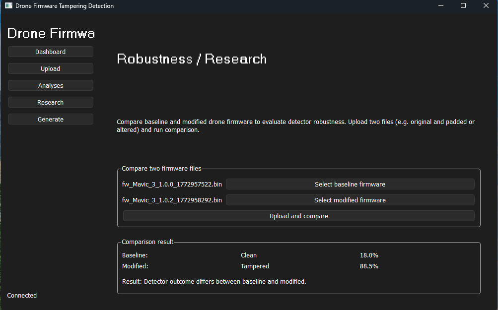 Research - Comparison result